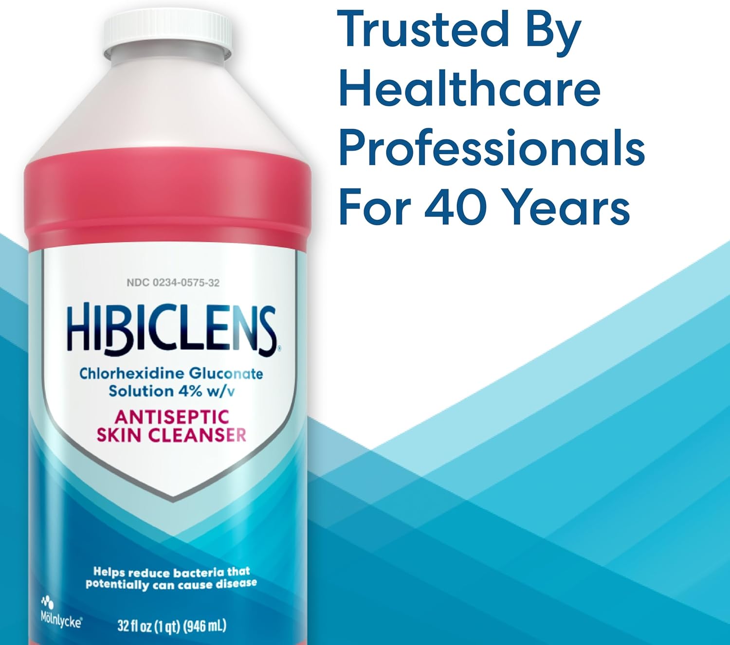 Alternative view of Hibiclens – Antimicrobial and Antiseptic Soap and Skin Cleanser – 32 oz – for Home and Hospital – 4% CHG, Packaging May Vary