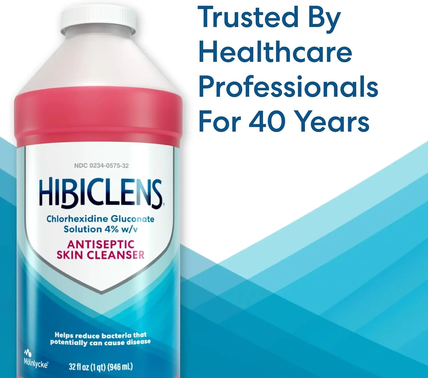 Alternative view of Hibiclens – Antimicrobial and Antiseptic Soap and Skin Cleanser – 32 oz – for Home and Hospital – 4% CHG, Packaging May Vary