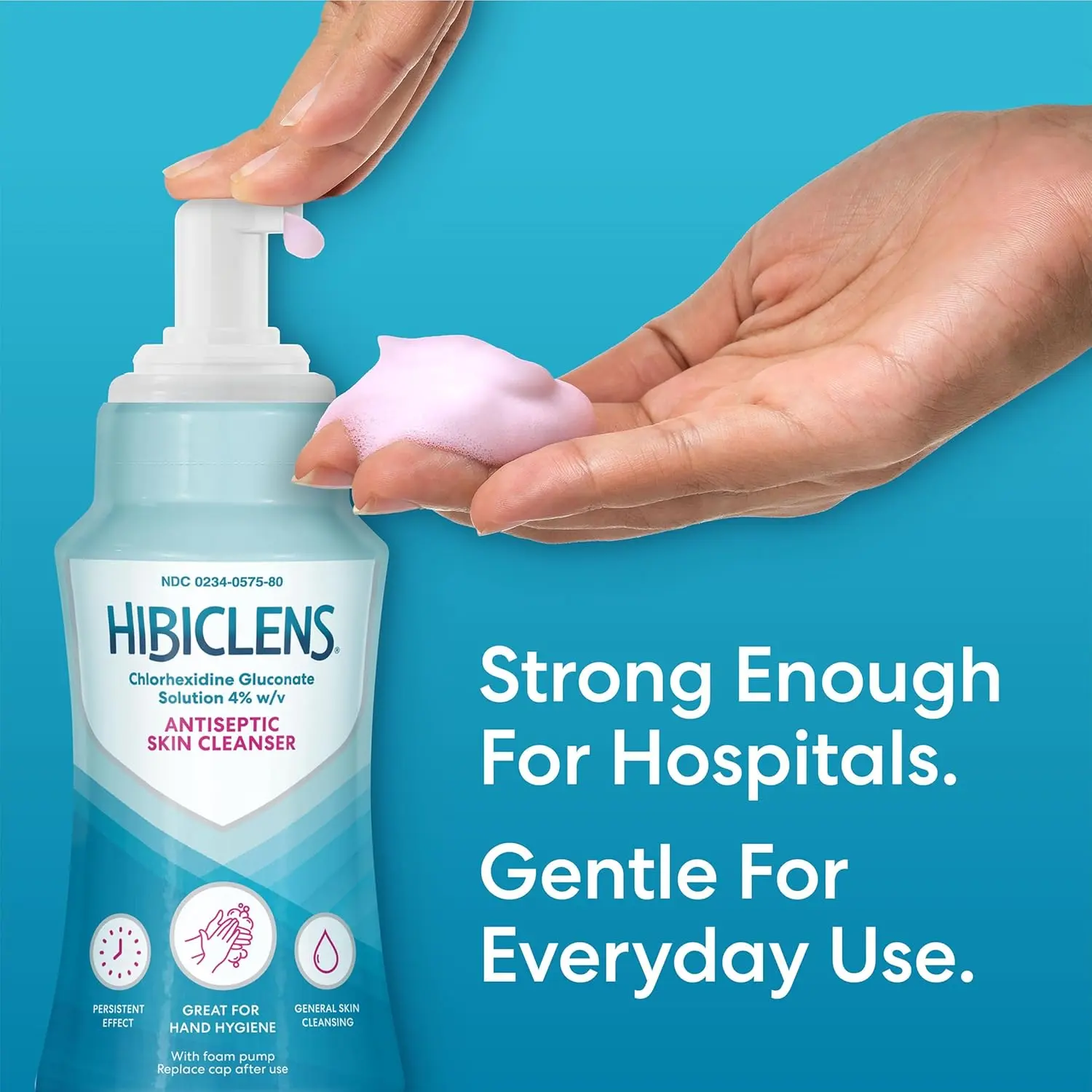 Hibiclens – Antimicrobial and Antiseptic Soap and Skin Cleanser – 8 oz with Foaming Pump – for Home and Hospital – 4% CHG - Image 6