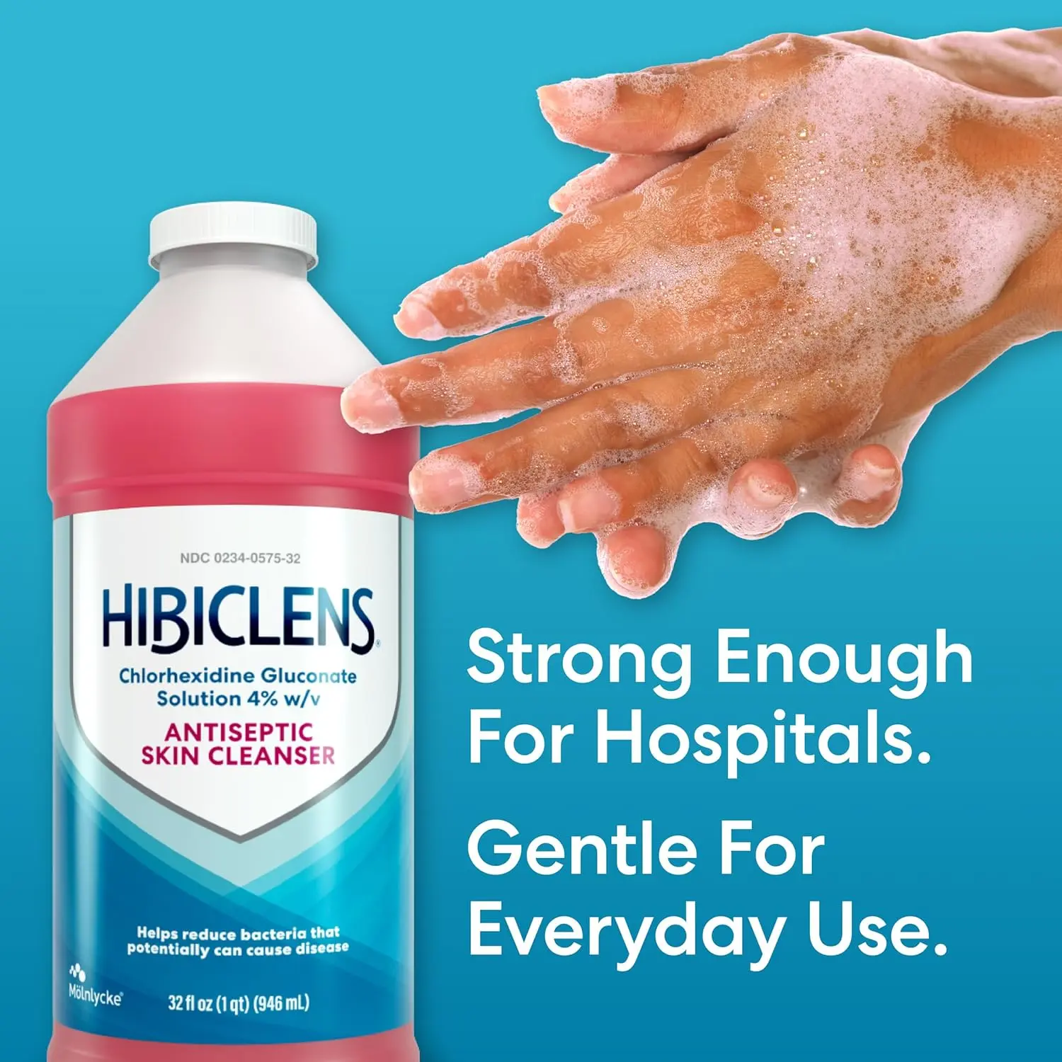 Hibiclens – Antimicrobial and Antiseptic Soap and Skin Cleanser – 32 oz – for Home and Hospital – 4% CHG, Packaging May Vary - Image 3